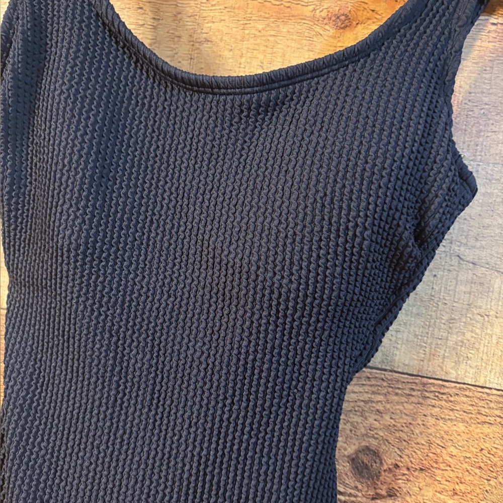 Time and Tru Black One Piece Swimsuit - Picture 2 of 4